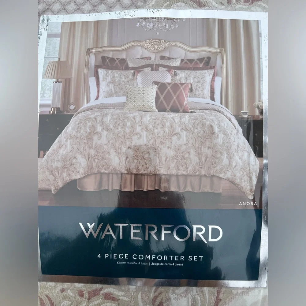 WATERFORD Anora 4PC Comforter Set, Ivory, King